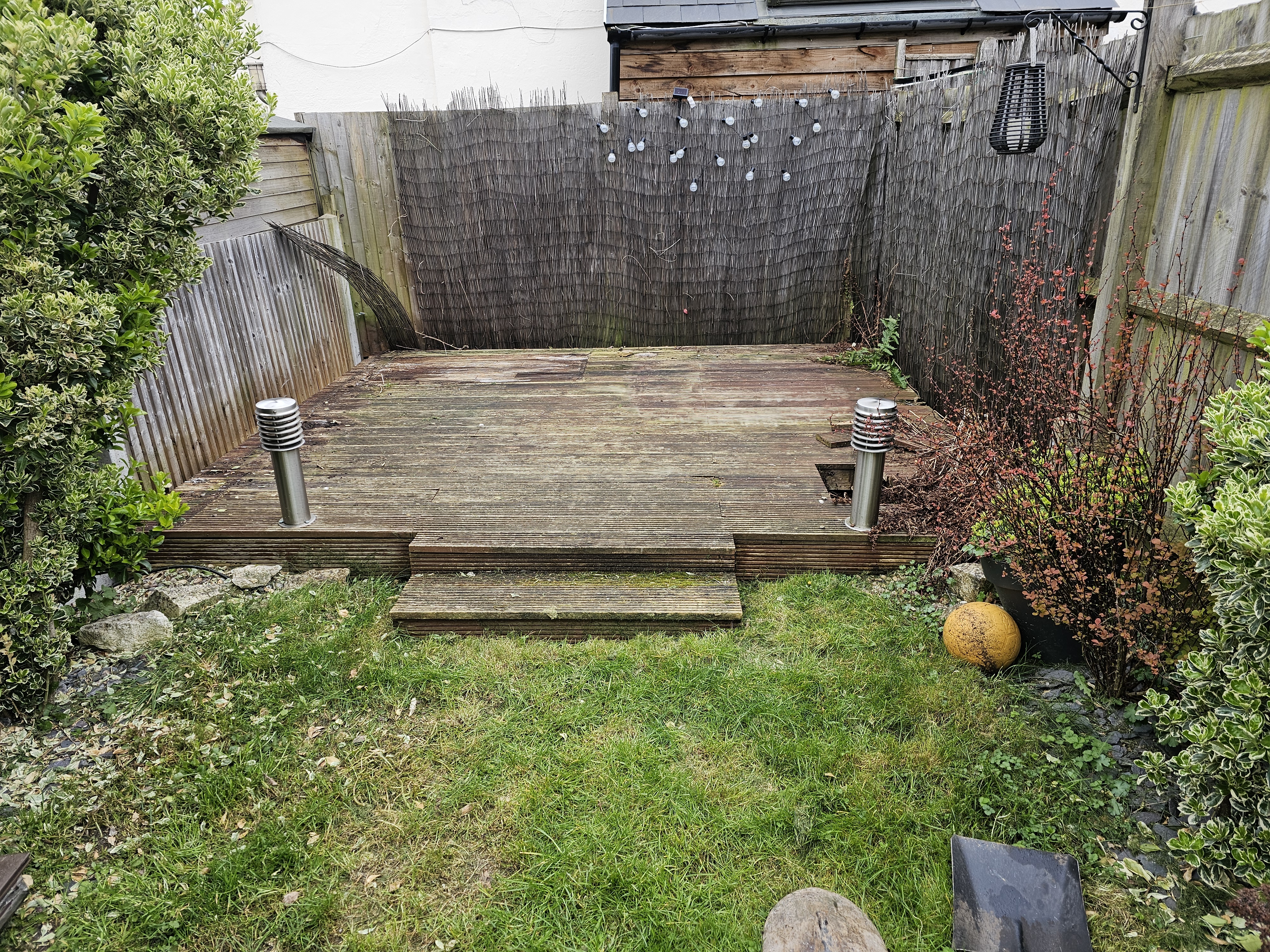 Patio area before work