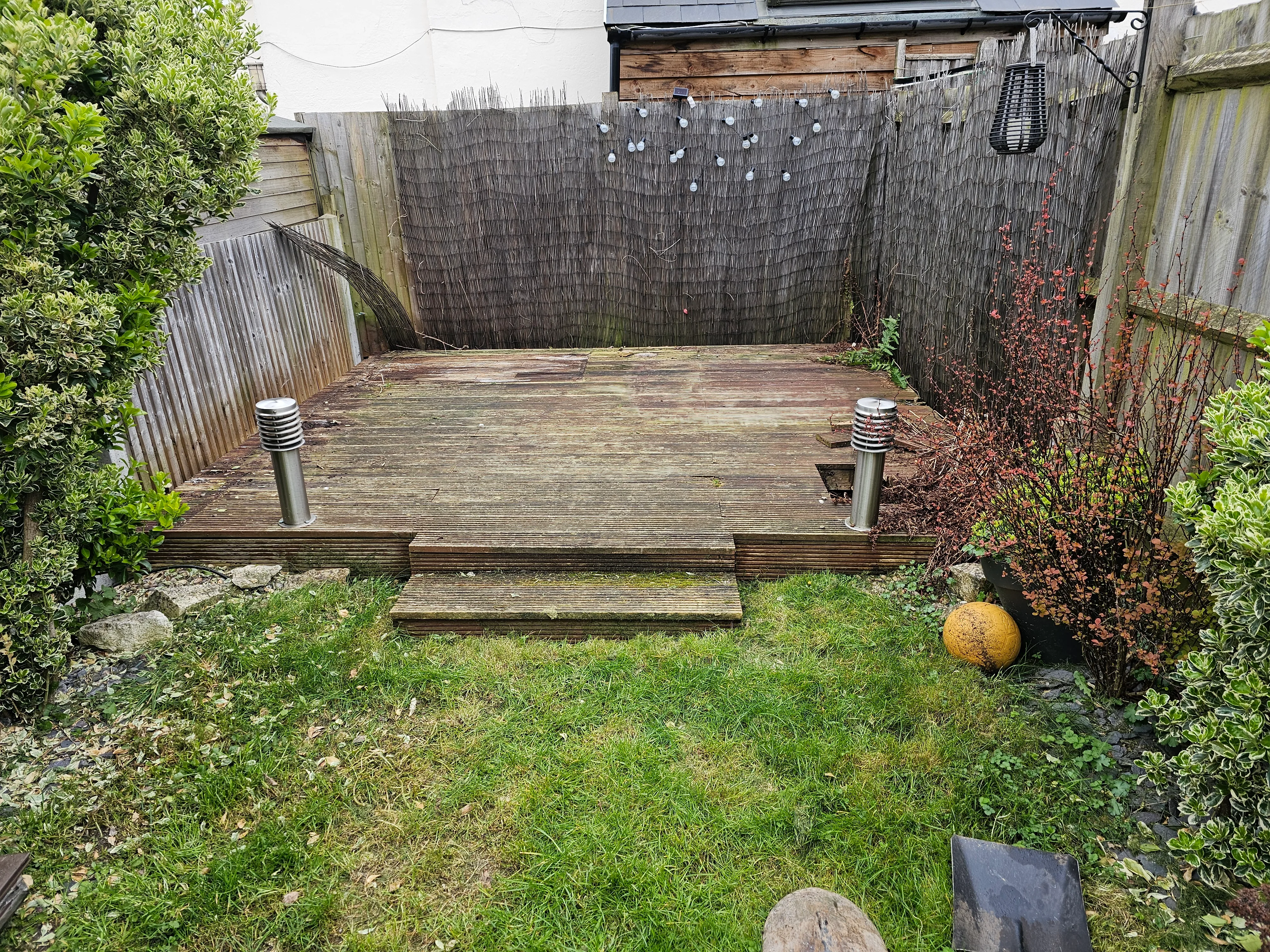Patio area before work